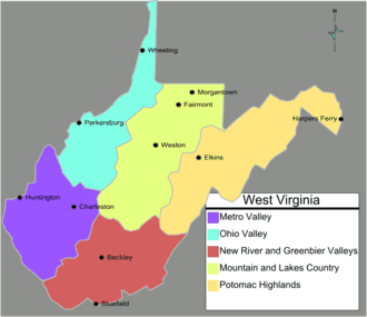 State of West Virginia Regions